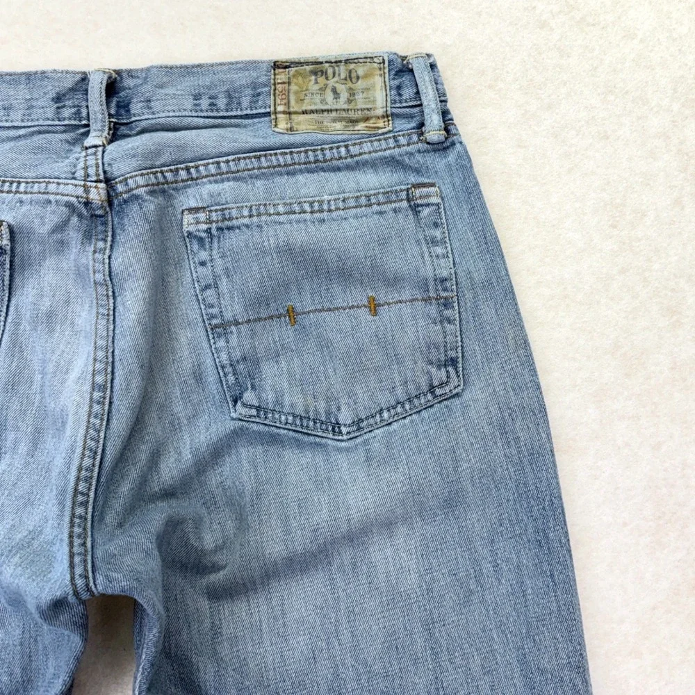 VTG Y2K Polo Ralph Lauren Classic Fit 34x30 Light Wash Denim Men's Jeans Cotton